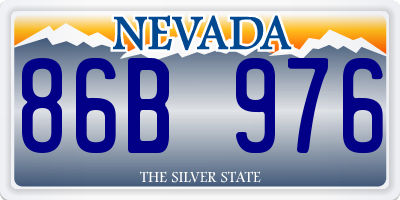 NV license plate 86B976