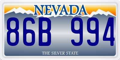 NV license plate 86B994