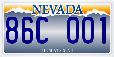 NV license plate 86C001