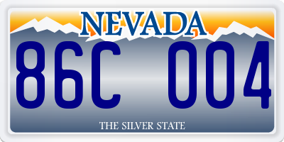 NV license plate 86C004