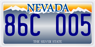 NV license plate 86C005