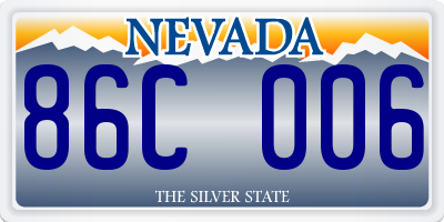 NV license plate 86C006