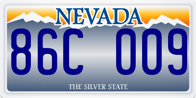 NV license plate 86C009
