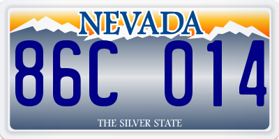 NV license plate 86C014