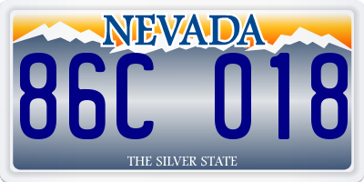 NV license plate 86C018