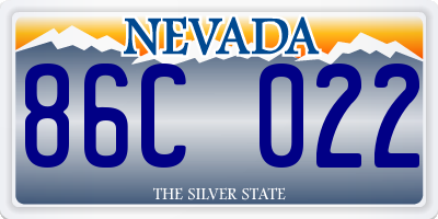 NV license plate 86C022