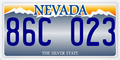 NV license plate 86C023