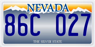 NV license plate 86C027