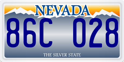 NV license plate 86C028