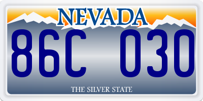 NV license plate 86C030
