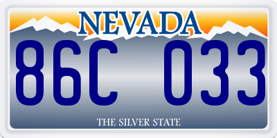 NV license plate 86C033