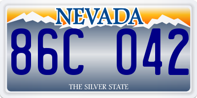 NV license plate 86C042