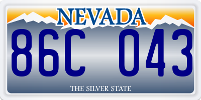 NV license plate 86C043