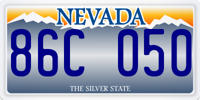 NV license plate 86C050