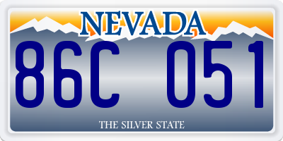 NV license plate 86C051