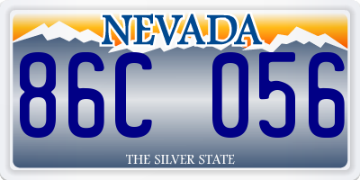 NV license plate 86C056