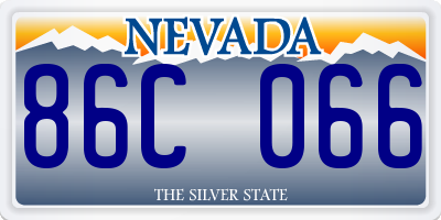 NV license plate 86C066