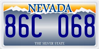 NV license plate 86C068