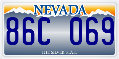 NV license plate 86C069