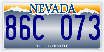 NV license plate 86C073