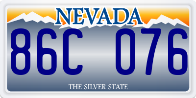 NV license plate 86C076