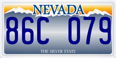 NV license plate 86C079