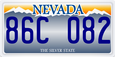 NV license plate 86C082