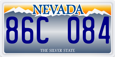 NV license plate 86C084