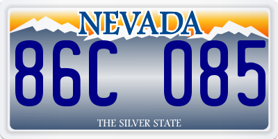 NV license plate 86C085