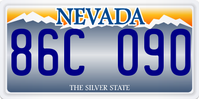 NV license plate 86C090