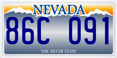 NV license plate 86C091