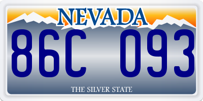 NV license plate 86C093