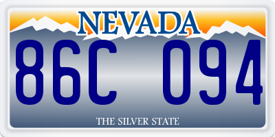 NV license plate 86C094