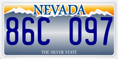 NV license plate 86C097