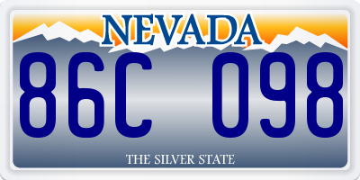 NV license plate 86C098