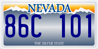 NV license plate 86C101