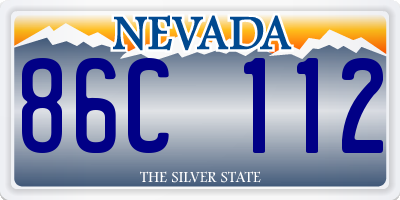 NV license plate 86C112