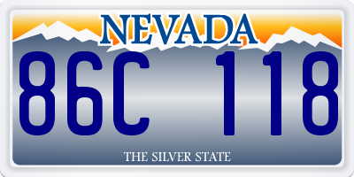 NV license plate 86C118