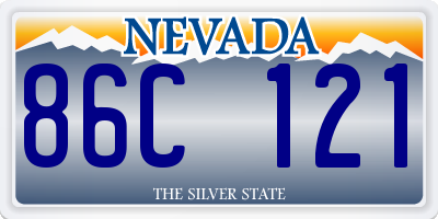 NV license plate 86C121