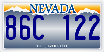 NV license plate 86C122