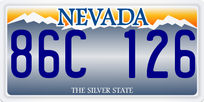 NV license plate 86C126