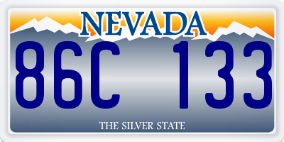 NV license plate 86C133