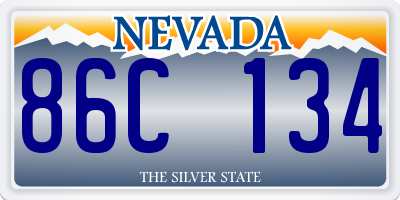 NV license plate 86C134