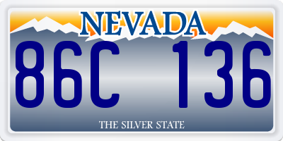 NV license plate 86C136