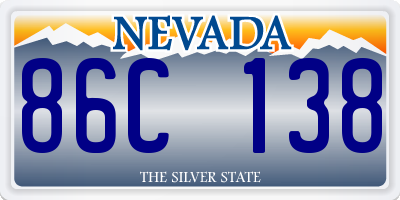 NV license plate 86C138