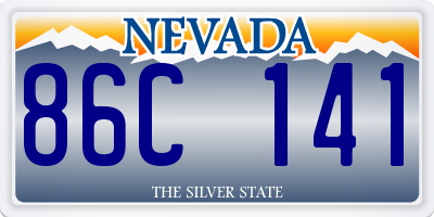 NV license plate 86C141