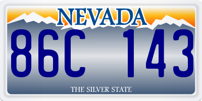 NV license plate 86C143