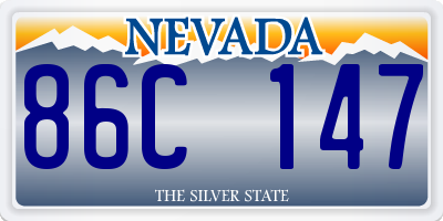 NV license plate 86C147