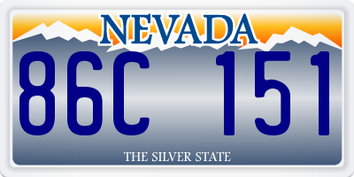 NV license plate 86C151