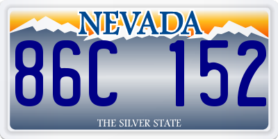 NV license plate 86C152